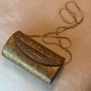 Finesse La Model gold & crystal evening bag /clutch